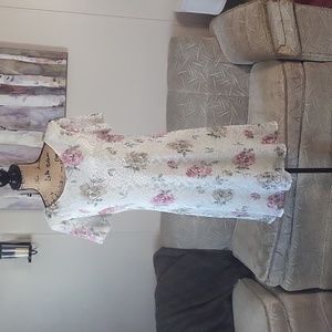 Teddi Lace Overlay Fully Lined Knee Length Dress